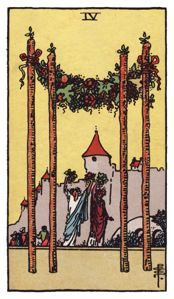 czwórka kijów tarot wiemwiecej.pl