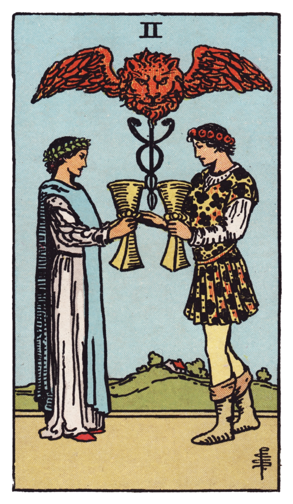 dwójka kielichów tarot wiemwiecej.pl