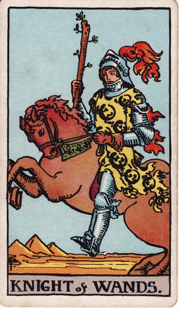 rycerz buław tarot wiemwiecej.pl