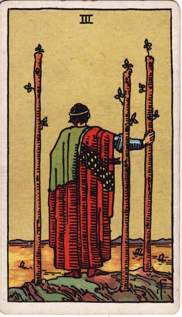trójka buław tarot wiemwiecej.pl